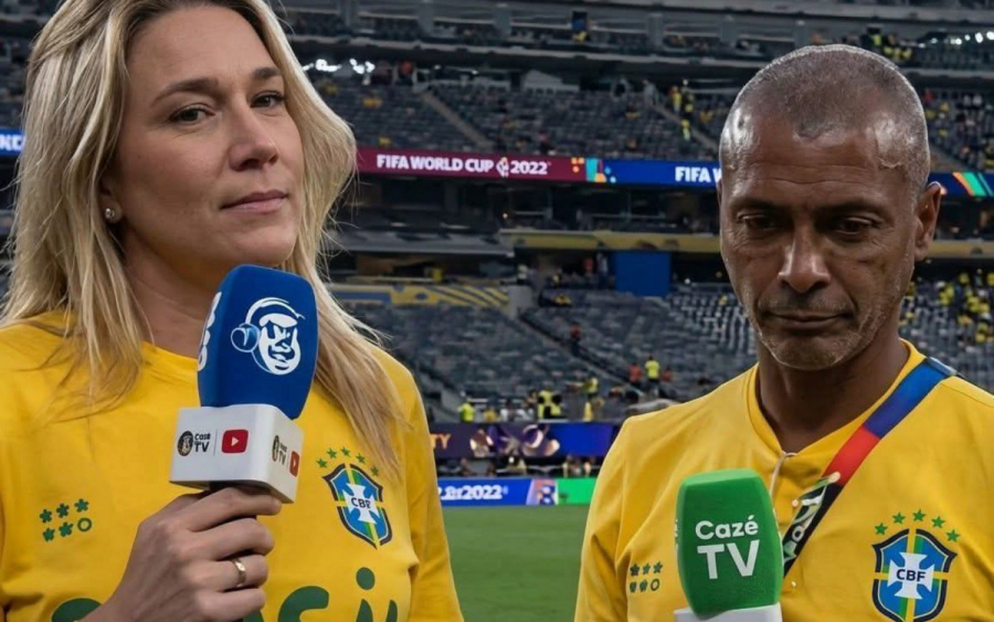 Fernanda Gentil esclarece polêmica com Romário após empate do Brasil contra Marrocos na Copa do Mundo.