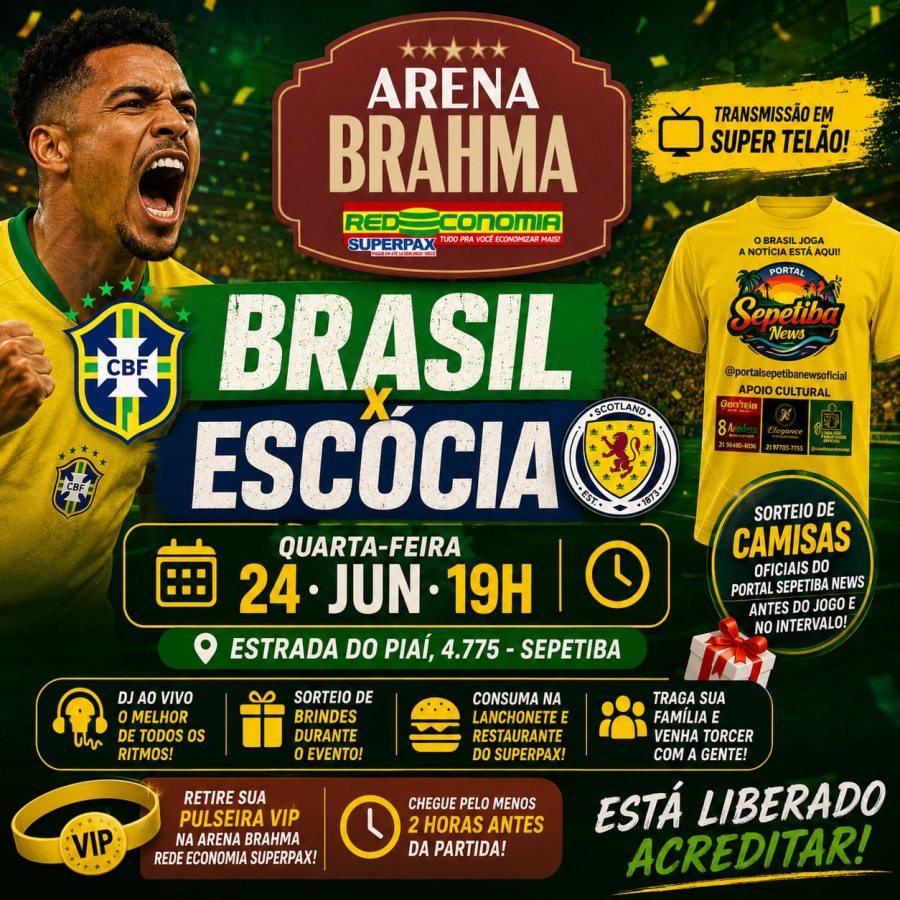 Arena Brahma Redeconomia SuperPax prepara grande festa para Brasil x Escócia nesta quarta-feira (24)