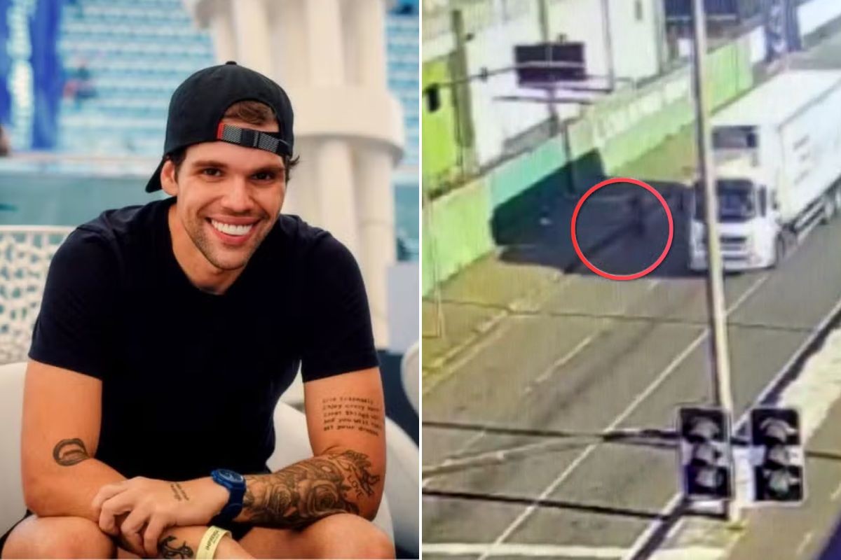 Novas imagens mostram acidente que matou ciclista atropelado por caminhão no litoral de SP